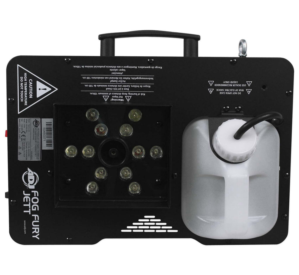 American DJ Fog Fury Jett 700W Vertical Fog Machine w/12 LED+Battery Par Light