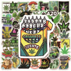 100pcs Leaves Stickers For Water Bottles, Vinyl Waterproof Stickers For Laptop, Skateboard, Computer,  Bike Stickers For Teens Kids Girls Adults