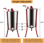 BeeCastle Honey Extractor Separator Kit 4 Frame  Steel Honeycomb Spinner Extractor, Manual Crank Beekeeping Extraction Equipment