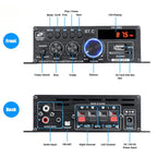 High Quality 1 Set 800W 2 Channel BT Mini HIFI Power Amplifier Audio Stereo Amp Home Car FM