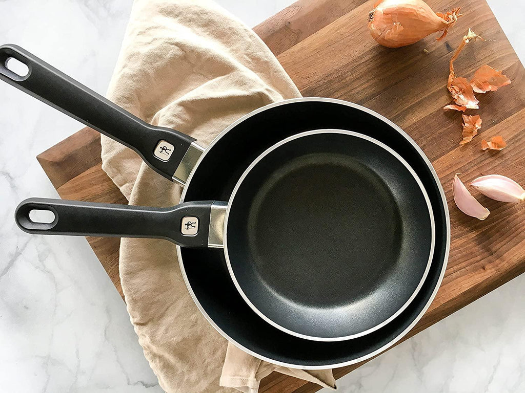 HENCKELS Tuscany Nonstick Fry Pan Set, 2-pc (8-inch & 10-inch), Black