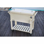 Permasteel 80 Qt. Furniture Style Patio Cooler Off-White