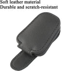 KIWEN Sunglasses Holders for Car Sun Visor, Magnetic Leather Glasses Eyeglass Hanger Clip for Car, Ticket Card Clip Eyeglasses Mount, Car Visor Accessories(Black)