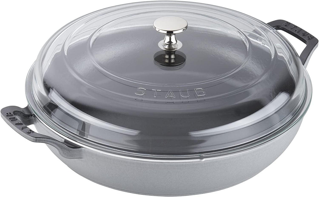 Staub Cast Iron 3.5-qt Braiser with Glass Lid - Graphite Grey