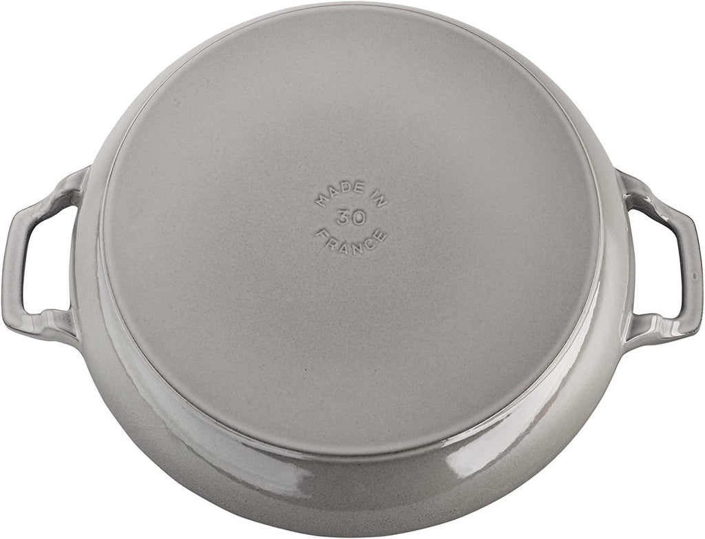 Staub Cast Iron 3.5-qt Braiser with Glass Lid - Graphite Grey