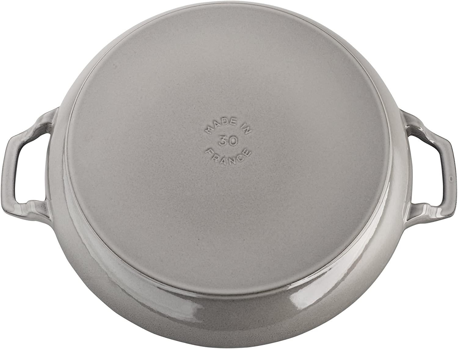 Staub Cast Iron 3.5-qt Braiser with Glass Lid - Graphite Grey