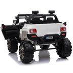 Aosom 12V Kids Electric 2-Seater Ride On Police Car SUV Truck Toy with Parental Remote Control, White