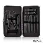 Classic Black Manicure Set Hand Feet Facial  Steel Accessories, 5 Choices
