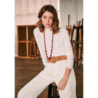 lace pachwork knitted sweater