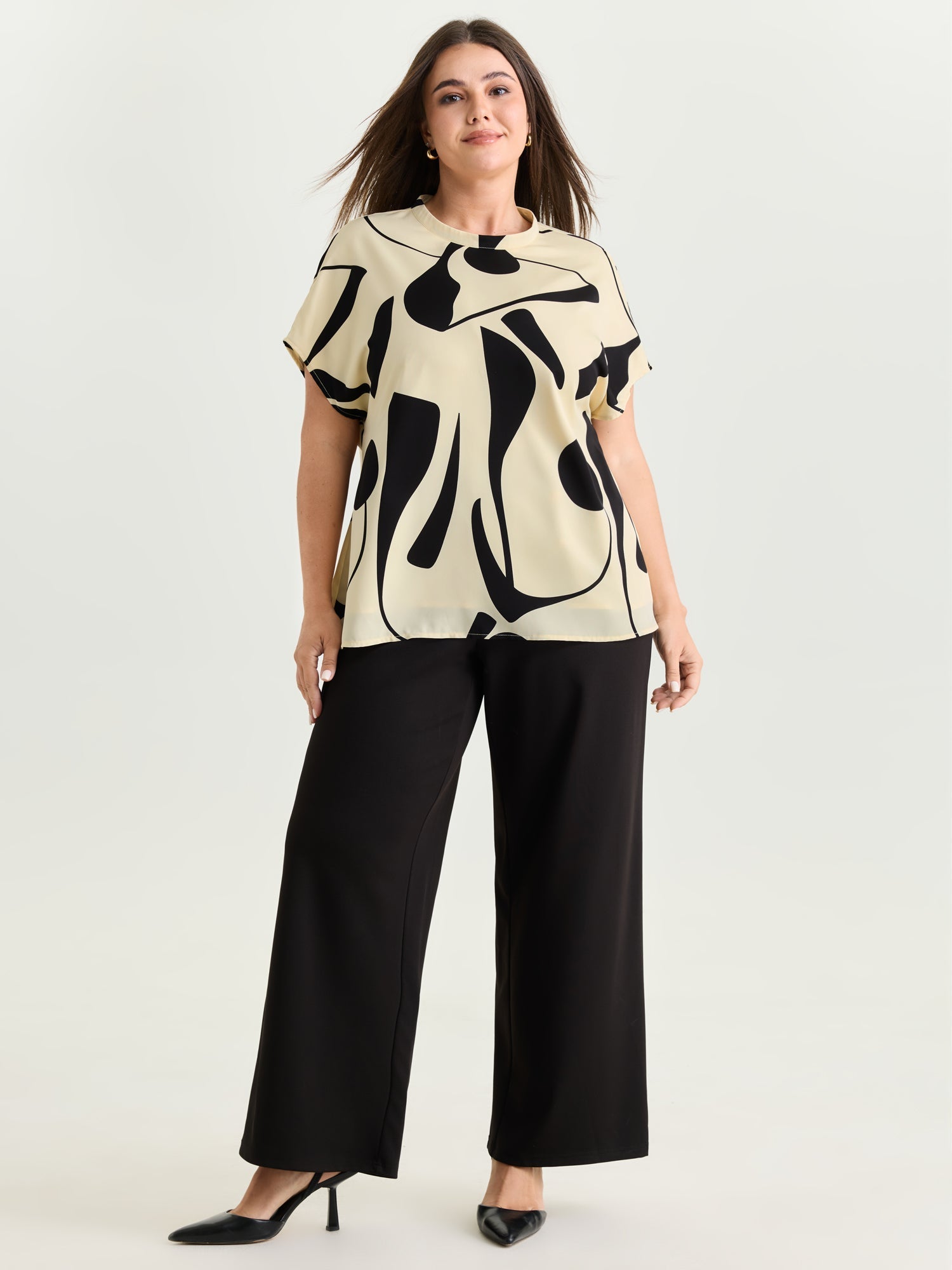 Supersoft Abstract Print Breathable Blouse