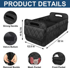 Deosk Car Trunk Organizer for suv,Car Organizers and Storage with 6 Big Pocket,Car Accessories for Women/Men 50L Waterproof Polyester Trunk Organizer for Car/SUV/Minivan/Truck(Medium, Black)