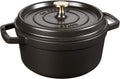 Staub Cast Iron 2.75-qt Round Cocotte - Matte Black, Made in France