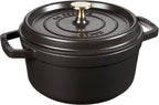 Staub Cast Iron 2.75-qt Round Cocotte - Matte Black, Made in France
