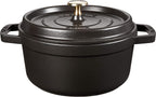 Staub Cast Iron 2.75-qt Round Cocotte - Matte Black, Made in France