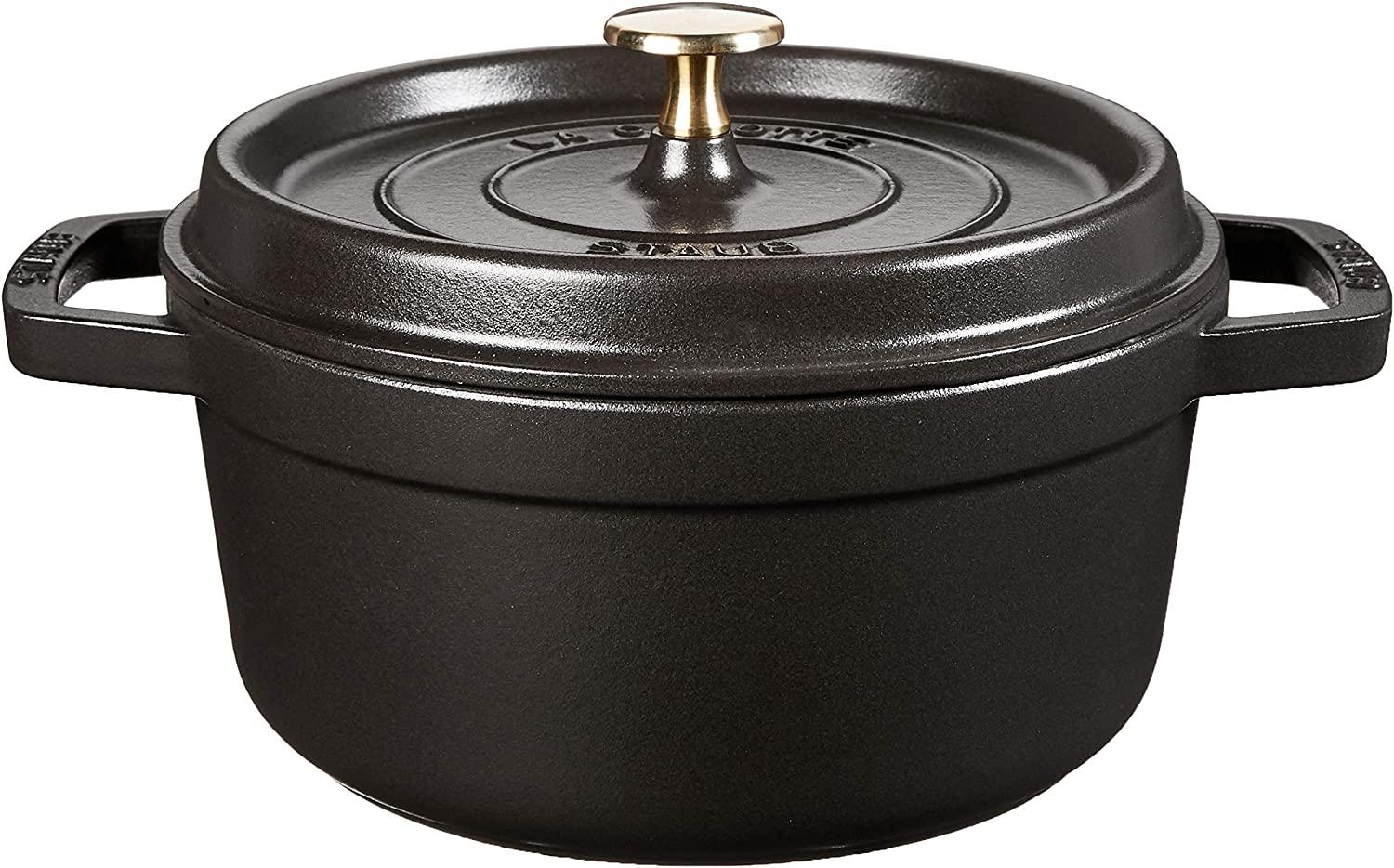 Staub Cast Iron 2.75-qt Round Cocotte - Matte Black, Made in France
