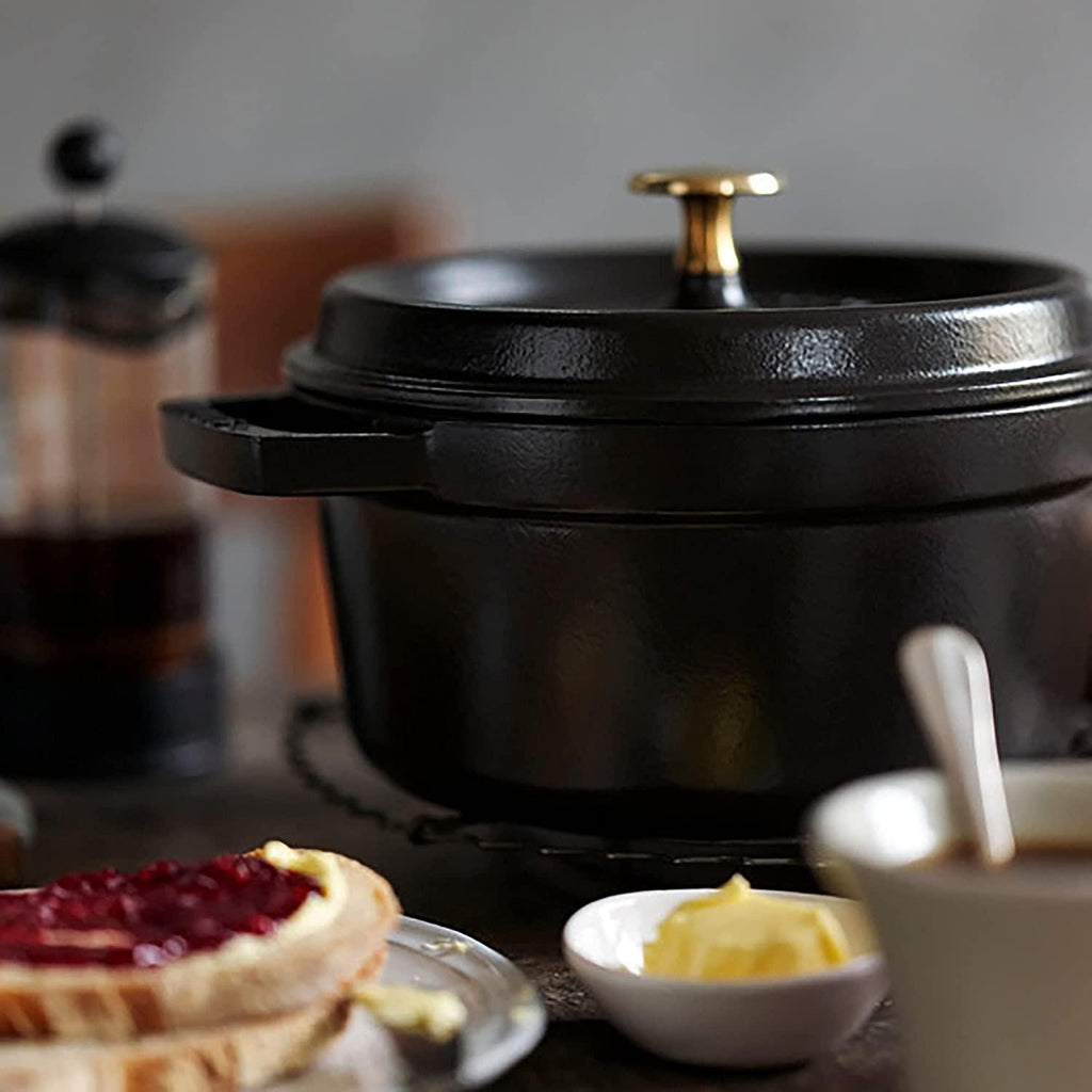 Staub Cast Iron 2.75-qt Round Cocotte - Matte Black, Made in France