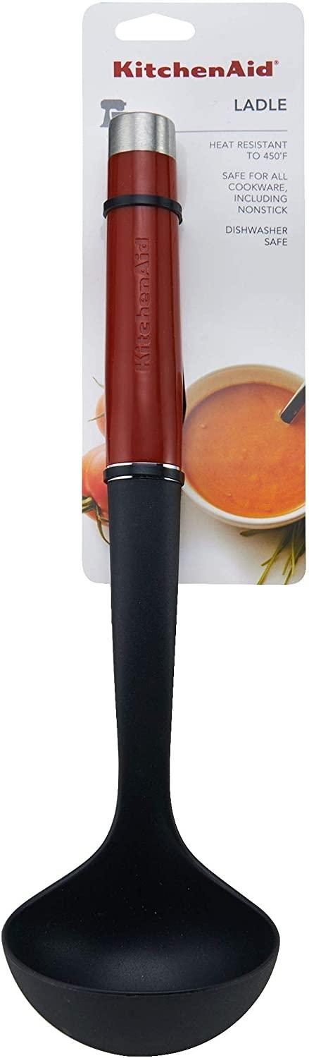 KitchenAid Gourmet Nylon Ladle, One Size, Red