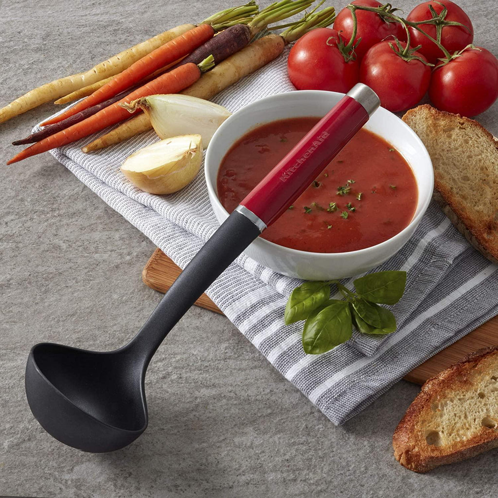 KitchenAid Gourmet Nylon Ladle, One Size, Red