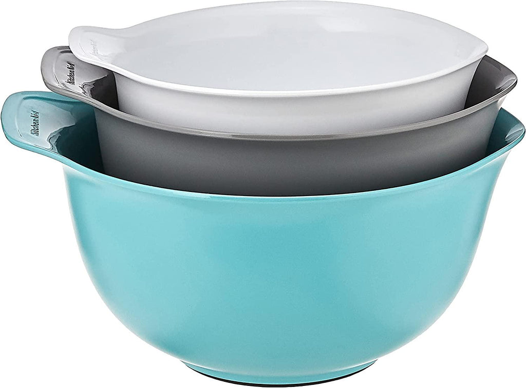 KitchenAid Universal Mixing Bowls, Set Of 3, Aqua sky