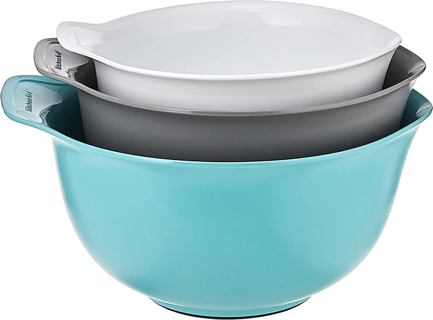 KitchenAid Universal Mixing Bowls, Set Of 3, Aqua sky