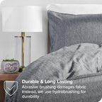 Bare Home Bedding Duvet Cover Queen Size - Premium 1800 Super Soft Duvet Covers Collection - Lightweight, Duvet Cover - Soft Textured Bedding Duvet Cover (Queen, Heathered Charcoal)