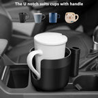 SuraCar Cup Holder Expander Adapter (Adjustable) with Phone Holder Holds Most Car Cup Holder and Phones, Compatible with Large 32/40 oz Bottles, Big Drinks, Mugs