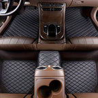 5pcs Car Floor Mats, Universal Waterproof Front &amp; Rear Seats Floor Mats, PU Leather Car Interior Accessories