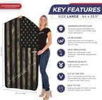 Autoamerics 1-Piece Windshield Sun Shade Dark Camo American Flag USA  - Foldable Car Front Window Sunshade for Most Sedans SUV Truck - Blocks Max UV Rays and Keeps Your Vehicle Cool - Large