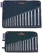 Wright Tool 715 Combination Wrench Set 15 Pc. 12PT 5/16"-1-1/4" Bundle w/ 752 Metric Combination Wrench Set 15 Pc. 12PT 7mm - 22mm (2 Pieces)