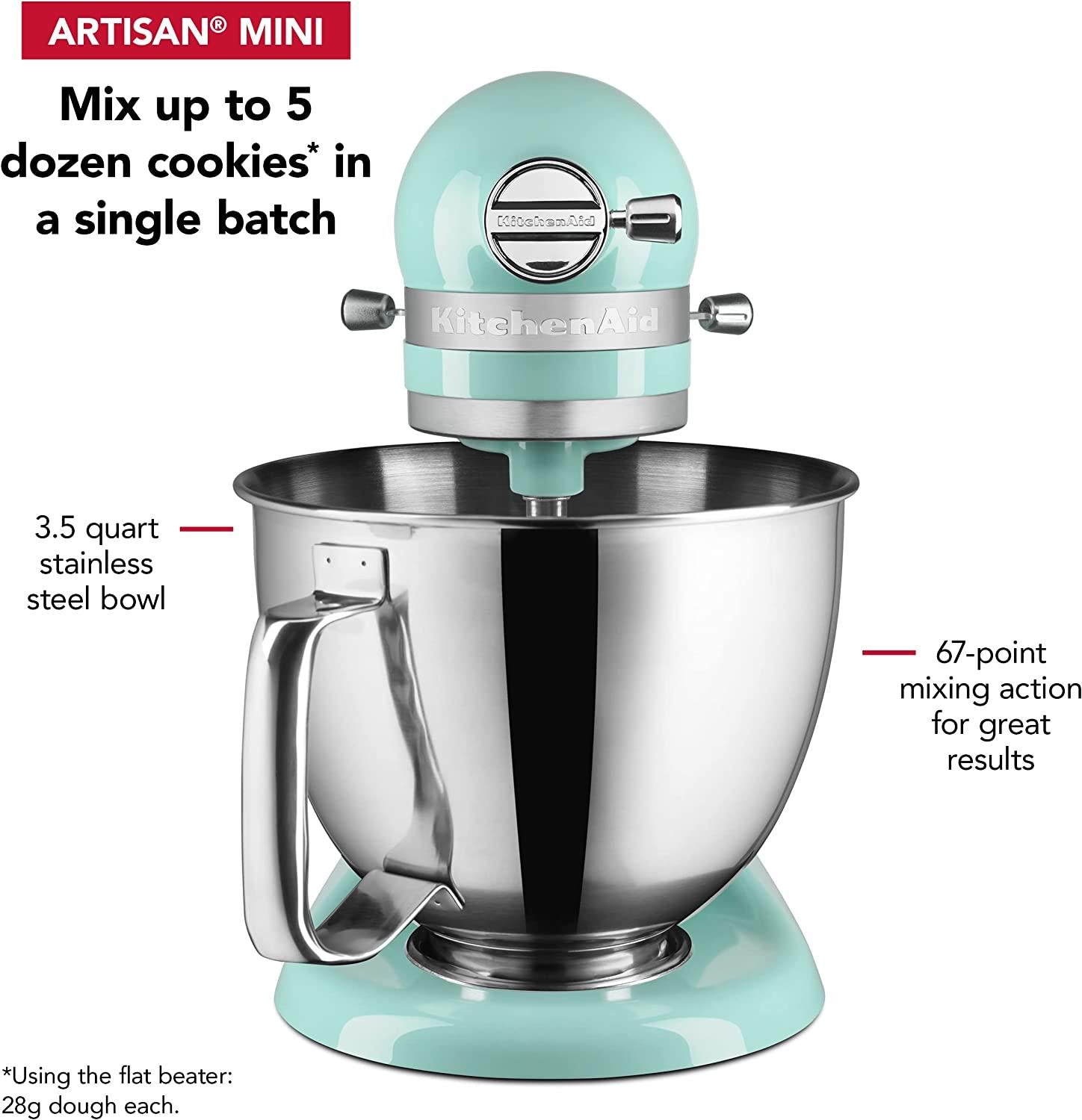 Kitchenaid Artisan Mini Plus 3.5-Qt. Tilt-Head Stand Mixer with Flex Edge Beater