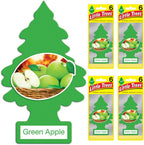 LITTLE TREES Air Fresheners Car Air Freshener. Hanging Tree Provides Long Lasting Scent for Auto or Home. Green Apple, 24 Air Fresheners
