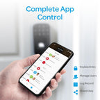 Satin Nickel Bluetooth Enabled Fingerprint and Touchscreen Smart Door Lock