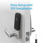Satin Nickel Bluetooth Enabled Fingerprint and Touchscreen Smart Door Lock