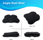 Wedge Seat Cushion for Car Seat Driver/Passenger- Wedge Car Seat Cushions for Driving Improve Vision/Posture - Memory Foam Chair Cushion/Car Seat Cushion for Hip Pain (Velvet Cover,Black)