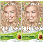 Garnier Hair Color Nutrisse Nourishing Creme, 111 Extra-Light Ash Blonde (White Chocolate) Permanent Hair Dye, 2 Count (Packaging May Vary)