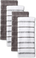 KitchenAid Albany Kitchen Towel Set, Set of 4, Charcoal Grey 4 Count