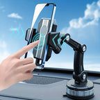 Multifunctional Mobile Phone Holder 360 Retractable Rotary Adjustment Universal Car Phone Bracket Fixed Shockproof Mobile Stand Big Support LarTruck Interior Washable Strong Sticky Gel Pad