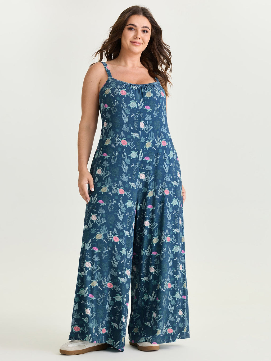 Supersoft Turtle Print Lounge Jumpsuit