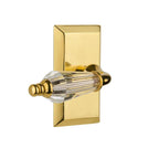 Studio Plate Double Dummy Parlor Lever in Polished Brass