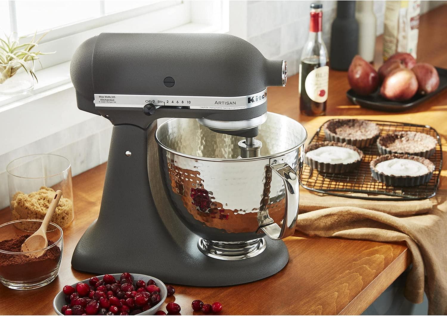 KitchenAid KSM5SSBHM Hammered Stainless Steel Stand Mixer Bowl, 5 quart