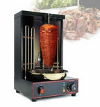 Electric Shawarma Machine Gyro Rotisserie Grill 110V with 2 Efficient Heating