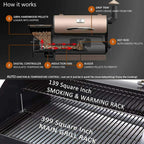 2021 Pellet Grill 8 in 1 BBQ Smoker Digital Control ZPG-550B