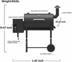 2021 Pellet Grill 8 in 1 BBQ Smoker Digital Control ZPG-550B