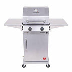 2-Burner Cabinet Style Liquid Propane Gas Grill  Steel Material