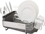 KitchenAid Stainless Steel Wrap Compact Dish Rack, 16.06-Inch, Gray