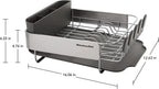 KitchenAid Stainless Steel Wrap Compact Dish Rack, 16.06-Inch, Gray