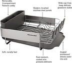 KitchenAid Stainless Steel Wrap Compact Dish Rack, 16.06-Inch, Gray
