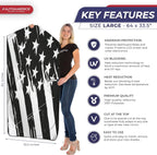 Autoamerics 1-Piece Windshield Sun Shade B&amp;W Art American Flag USA  - Foldable Car Front Window Sunshade for Most Sedans SUV Truck - Blocks Max UV Rays and Keeps Your Vehicle Cool - Large