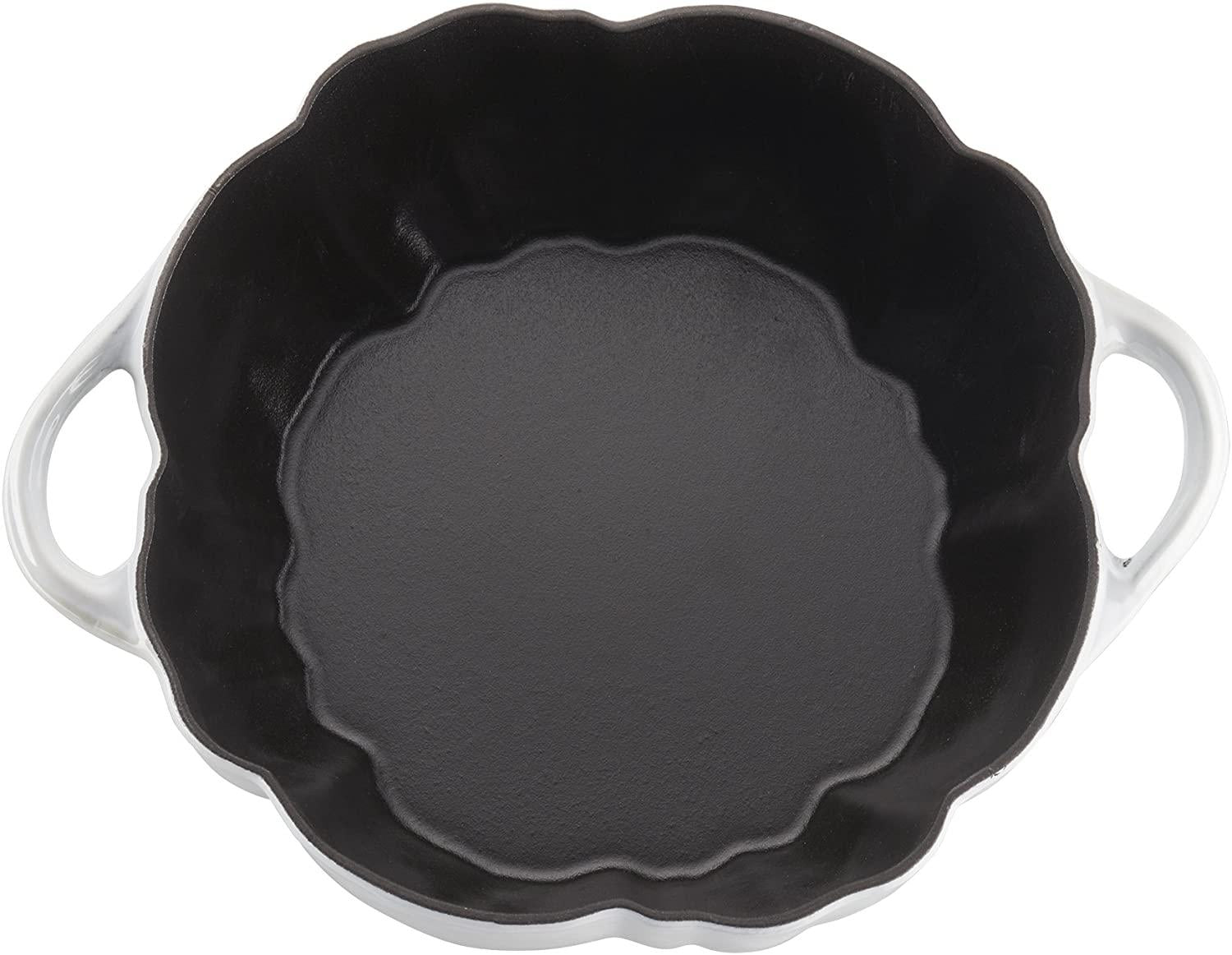 Staub Cast Iron 3.5 Qt Pumpkin Dutch Oven, Cocotte, White, Made in France