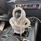 Car Shift Knob Hoodie, Funny Gear Shift Knob Shirt Sweater, Winter Warm Shift Knob Cover Sweater Shirt, Automotive Interior Novelty Accessories Decorations, Universal Fit Knob Cover Gift (White)